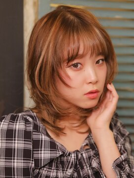 ベレッタ 枚方店(veretta.) 20代30代/顔周りレイヤー/ネオウルフ/ウルフカット/ミディアム