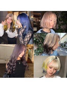 ゼロヨンハチ(048)の写真/《浜町/思案橋》髪を守るエフェクトブリーチ！韓国カラーBISCOSの鮮やか色で印象的に♪