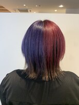 ルルバイアズール 草加店(LULU by azule)&nbsp;デザインカラー，ツートンカラー，ウルフカット【草加】