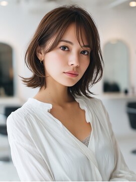 ロッソ ヘアアンドスパ 谷塚店(Rosso Hair&SPA) 前髪顔まわりカット/外ハネボブ/丸みボブ/ショートボブ