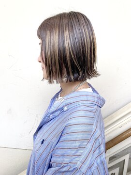 モリオ フロム ロンドン 成増店 【morio成増/一戸】切りっぱなしボブ外ハネアンブレラカラー