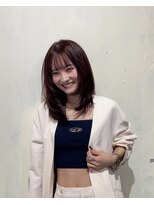 サン(SAN)&nbsp;韓国風トレンドレイヤー/チェリーレッド