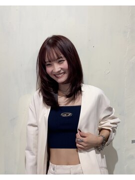 サン(SAN) 韓国風トレンドレイヤー/チェリーレッド