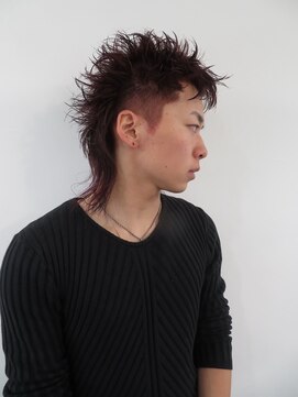 ジーナ(XENA) スパイキーマレット×ワインレッド