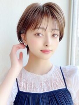 メル バイ ヘアサロン ニド(mer..by hair salon Nido) 小顔丸みショートボブ☆シースルーバング×透明感カラー