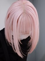 プネル(punel)&nbsp;原宿　ホワイトピンク　ピンクベージュ　ボブ　ケアブリーチ2回
