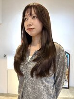 ヘアーアイストゥーレ(HAIR ICI TRE)&nbsp;夏カラー　ラベンダーブラウンロングレイヤー　ショコラブラウン