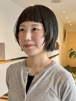 ビファインクーアヴェダ(Be fine coo AVEDA)&nbsp;デザインカラー　レイヤーボブ　顔周りカット/