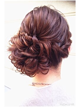 ヘアメイクアート(Hair make Art) 編み込みサイドアップ☆三つ編み/サイド/結婚式/二次会