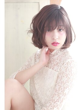 コーエン(cowen) 大人ガーリーゆるふわボブ似合わせココアベージュ小顔ワンカール