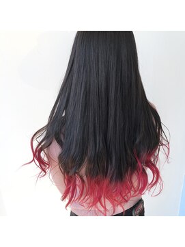 テクライズ 豊橋店(TECHRISE) レッドピンクグラデーション×鬼滅の刃、ねずこ風カラー