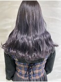 ブリーチありのデープバイオレットカラー