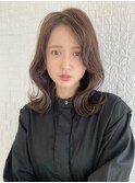 大人可愛い/ひし形/くびれ/外ハネミディ