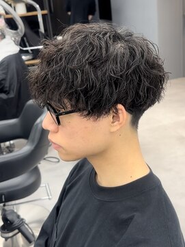 オーバルバイアピッシュ(OVARL by apish) ミックスパーマ波巻き/縦落ち