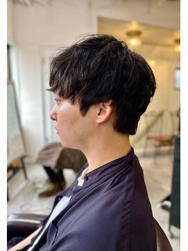 ソイクフ 四条大宮店(SOY-KUFU) 【soy-kufu】MEN'S HAIR束感マッシュパーマアッシュブラック