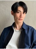 ツーブロック刈り上げ七三ストレートセンターパート表参道