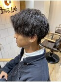 ツイストスパイラルパーマ/ツイストパーマ/センターパート