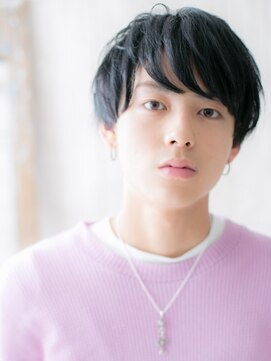 メンズヘア ビーセカンド 草加店(MENS HAIR B-2) 重めバングで目力UP!くせ毛風マッシュパーマU草加