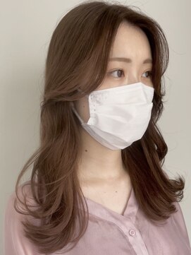 ヒョンミョン ライズバイレボ 取手店(hyon myon/RISE by REVO) レイヤーカット/デザインカラー/オリーブベージュ[取手/取手駅]