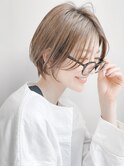 ★前下がりショートボブハンサムショートカットカラーパーマケア