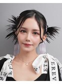 カチモリヘア☆y2k推し活推しカラーヘアセットヘアメイクメイク