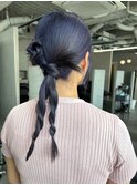 卒業式成人式艶感編み下ろしまとめ髪アップヘアセット10代20代