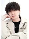 シースルーマッシュ緩めスパイラルパーマ