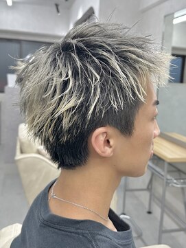 メンズ ラ ジェム(men's la gemme) 束感×立ち上げ刈り上げないメンズカットスパイキーショート