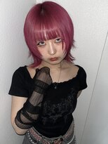 キバ(kva)&nbsp;▽□□▽秋の先取りワインレッドカラー×ショートウルフ