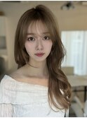 シースルーバング　顔まわり　くびれヘア　レイヤーカット