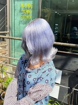 ワンズオゼ 渋谷(ONE's oze)&nbsp;ハイトーン/ダブルカラー/クラゲヘアー/オリーブグレー/小顔/