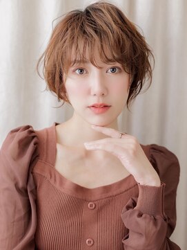 カバーヘアアンドスパ ブリス 浦和(COVER HAIR&SPA bliss) 無造作ハイライトくせ毛シャギーボブパーマTd2浦和20代30代40代