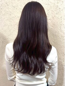 プリモ ココ 鍋島店(Primo coco.) アッシュブラウン ロングヘア コテ巻き 髪質改善 レイヤーカット