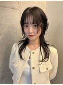 着物ヘア/大人ガーリー/ダークアッシュ/似合わせカット//渋谷