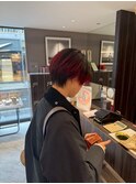ショートで映えるレッドデザインカラー