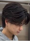 渋谷/フェザーパーマ/ニュアンスパーマ/毛流れセンターパート