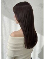 ビーポッシュ ジャスパー店(Be Posh) 髪質改善カラーくびれ巻き髪ロングヘア透明グレージュ夏カラー