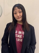 テテ ニコ(tete nico)&nbsp;大前晴奈ミディアムヘアハッシュカットギザバングオン眉暗髪