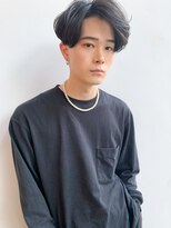 【山田】センターパートふんわり無造作ニュアンスパーマ