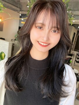 フラッグヘア 新宮店(Flag HAIR) 暗髪ロング　冬カラー