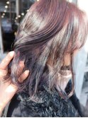 アメジストカラー×ミディアムボブ　〈 川 由布子 〉