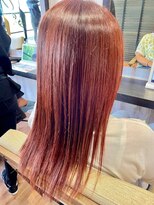 ヘアショップエヌアンドエー 久喜店(hairshop N&A)&nbsp;大胆ヘアカラー ×髪質改善ストレート ピンク/レッド/オレンジ