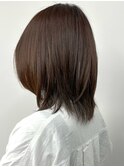 ＊ラフ柔らかボブ黒髪ミディアムロングウルフ前髪あり30代40代2