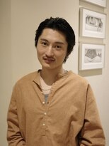 ラフなオールバックスタイル