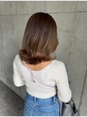 ゆるふわロングベージュカラーブリーチしない透明感カラー