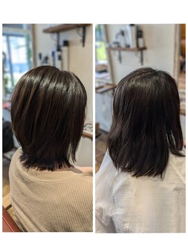 リライズ(RE.rise) カラーカット、水素トリートメント