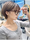 大人美人ショート/イメチェンヘアスタイル/ワイドバング/福岡