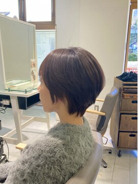 ネオリーブウリ 二子玉川店(Neolive uri) ホワイトグレージュミニウルフデジタルパーマチェリーブラウン