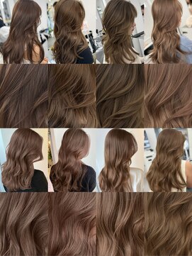 アマトウキョウスマートサロン(AMA TOKYO×Smart Salon) ヘーゼルベージュ　ブリーチなし　レイヤーカット　海外風