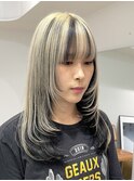 ◎ブロンドハイトーンカラーデザインカラーアンブレラカラー金髪
